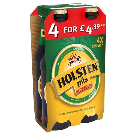 Holsten Pils Lager Beer 4 x 275ml Bottle PMP £4.39 | Bestway