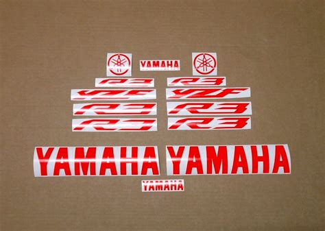 Neon High Visibility Red Logo Decals Set For Yamaha Yzf R3 300 Moto
