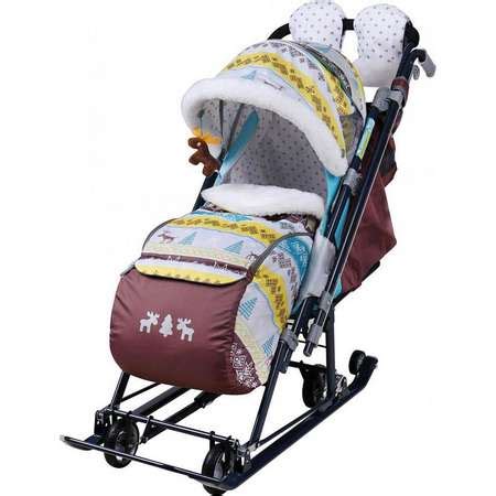 Зимние санки-коляска Nika kids прогулочные для детей купить по цене ...