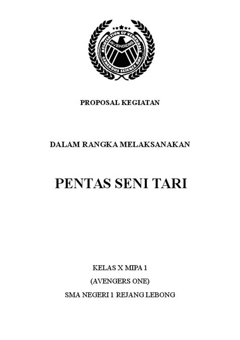 Contoh Proposal Kegiatan Pentas Seni