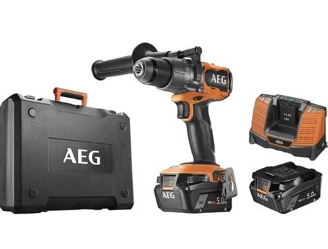 Aeg BSB18C3BL-502C Kömürsüz Akülü Darbeli Matkap Vidalama 18V Çift Akü ...