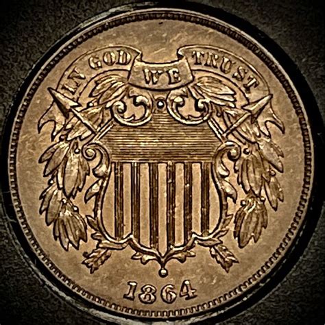 United States 2 Cents 1864 2c Large Motto Bn Catawiki