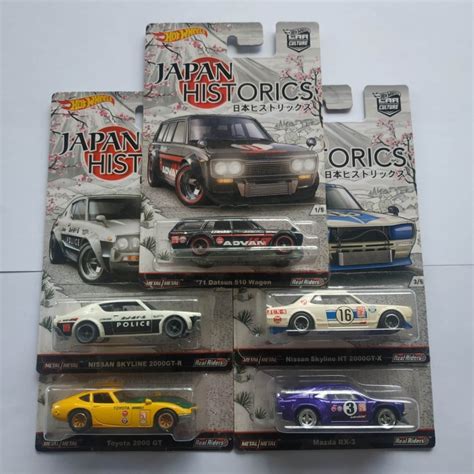 Jual Hw Hot Wheels Japan Historics Set Pcs Datsun Nissan Skyline Toyota Mazda Shopee Indonesia