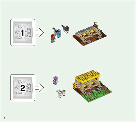 LEGO Instructions for set 21171 The Horse Stable, Minecraft - Minifig-scale