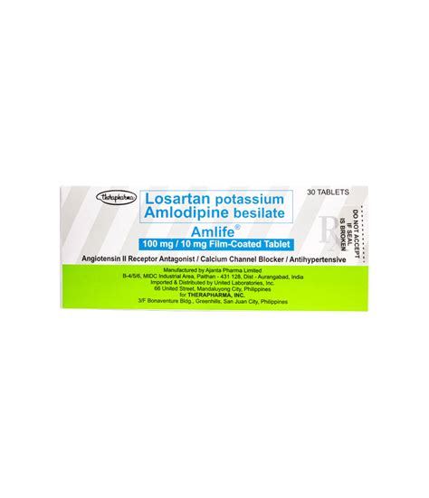 Amlife 100mg10mg Fc Tablet Rose Pharmacy Medicine Delivery