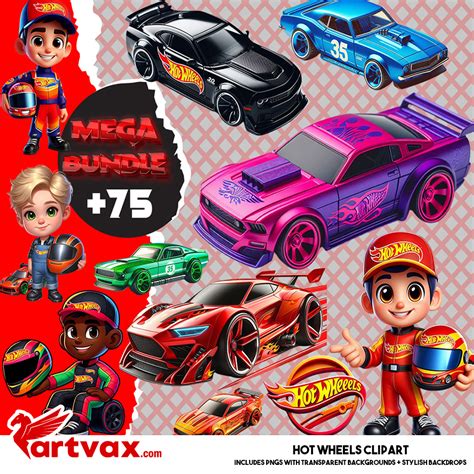 Hot Wheels Mega Bundle 75 Png Race Car Clipart