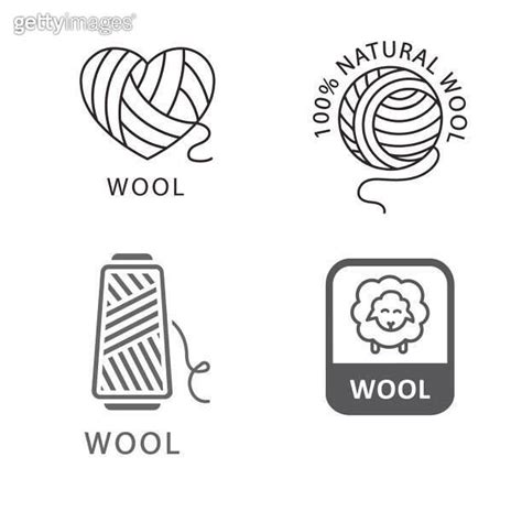 Vector Label Or Badge For Natural Wool Symbol Wool For Clothes 이미지 2043284685 게티이미지뱅크