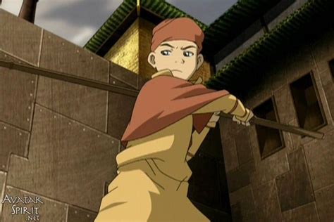 Avatar Aang With His Arrow Covered About To Free Flopsie From His