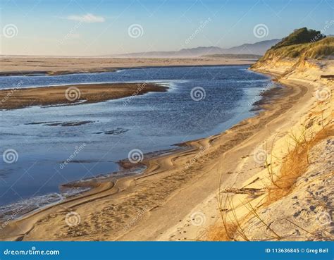 A Coastal Scene In Tasmania Australia In The Late Afternoon Light Stock