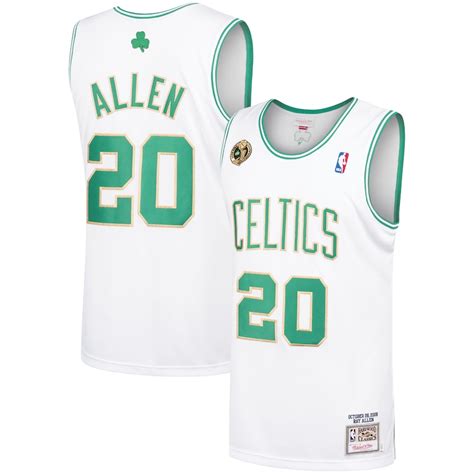 Mens Mitchell And Ness Ray Allen White Boston Celtics 2008 09 Hardwood