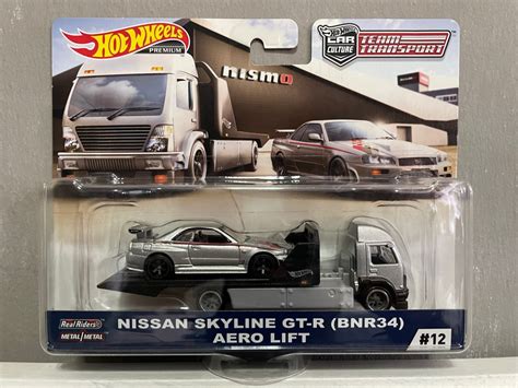 Hot Wheels Nissan Skyline R34 Aero Lift Team Transport Hobbies Toys Toys Games On Carousell