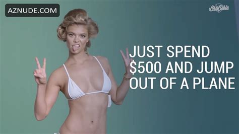 Nina Agdal Sexy Into An Edge Shaving Cream Bikini Aznude