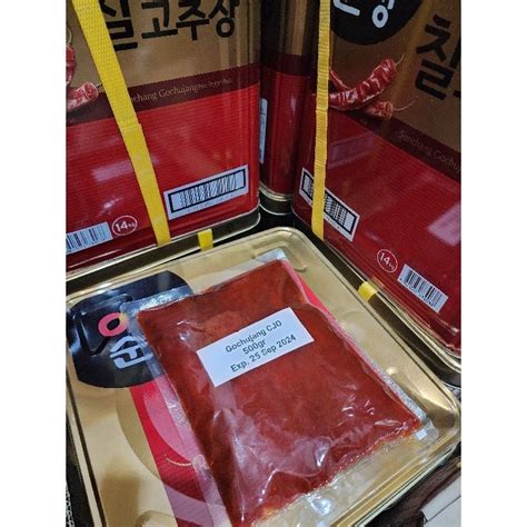 Jual Gochujang Hot Pepper Paste Pasta Sambal Korea 500gr Kemasan Repack 500gr Shopee Indonesia