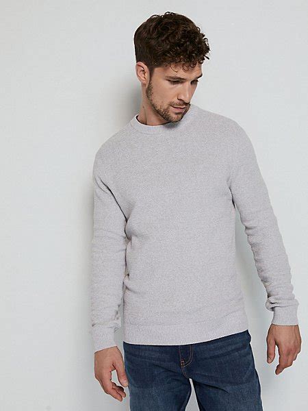 Dark Green Knitted Crew Neck Jumper Men George At Asda