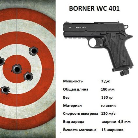 Пневматический пистолет Borner WC 401 купить на OZON по низкой цене ...