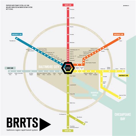 I Drew A Map Of The Baltimore Subway Proposal From 1968 Back When