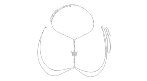 Sexy Rhinestone Crown Pendant Chest Chain Bikini Crystal Waist Chain Rhinestone Bra Body Chain