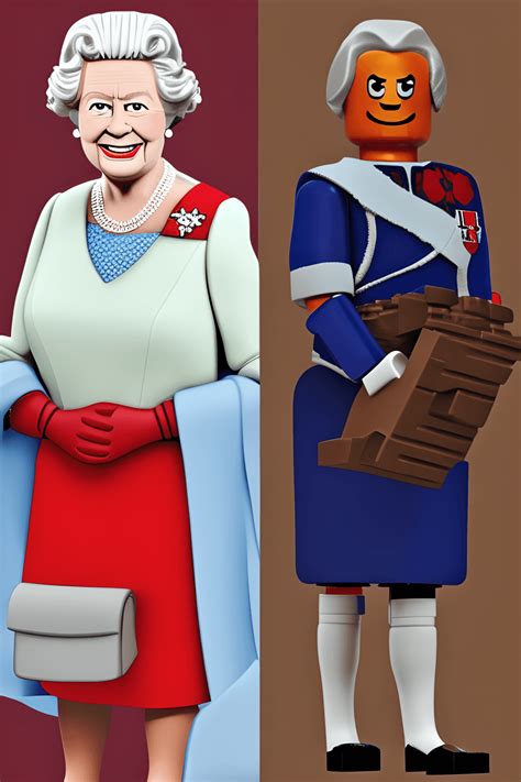 Lego Queen Elizabeth Ii Graphic · Creative Fabrica