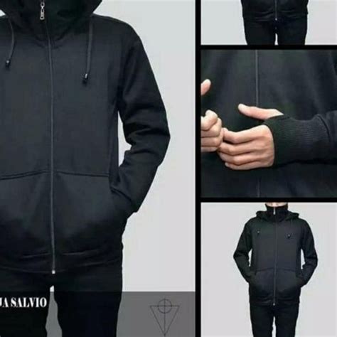 jual jaket hoodie ninja harajuku  ongkir hitam xl shopee