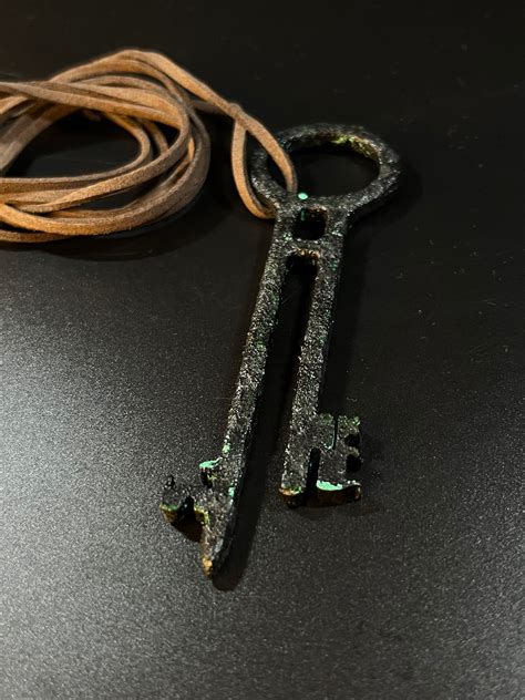 Davy Jones Key Metal Steel With Rope Weathered Model Etsy