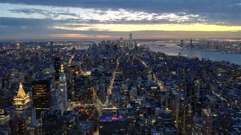 Empire State Building Top View Night