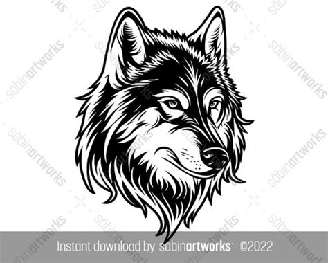 Wolf Head Side Drawing