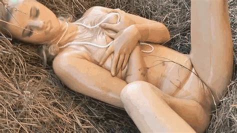 Hot Blonde Girl Full Encased In Transparent Rubber Latex Catsuit Best Fetish Clips Clips Sale