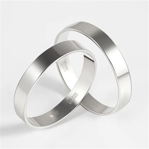 Кольцо из белого золота обручальное 000-339901 | Купить в рассрочку в ...