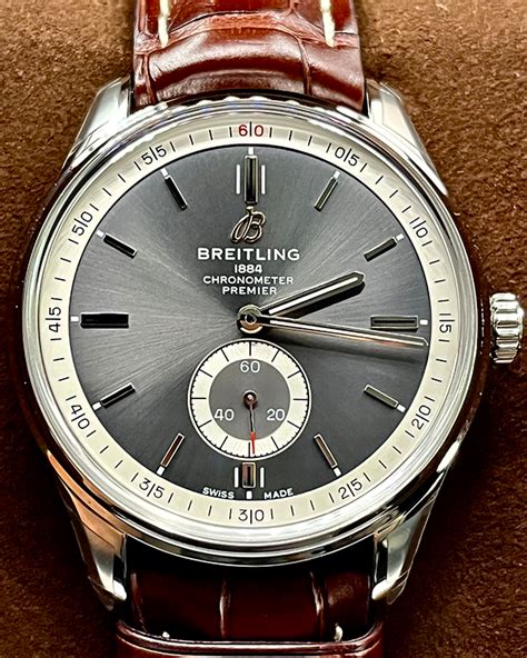 Breitling Premier Automatic Steel Grey Dial A37340 Grailzee