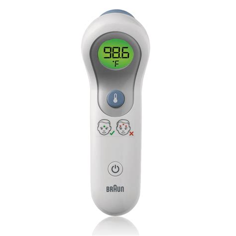 Braun No Touch Forehead Digital Thermometer All Ages White BNT300US