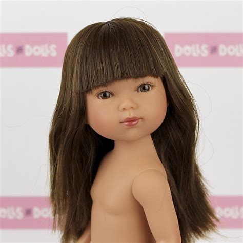 Vestida De Azul Doll Cm Carlota Brunette With Fringe Without