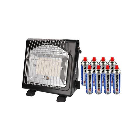 Chauffage À Gaz Portable 1700w 8 Cartouches Gaz 2en1 Réchaud Alpen