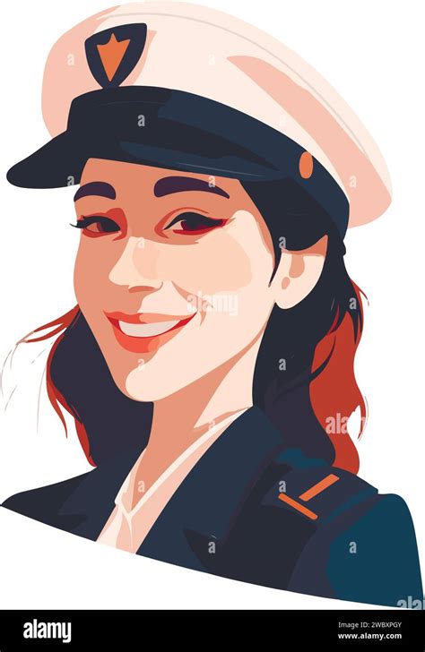 Young Woman Pilot Stock Vector Images Alamy