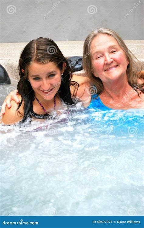 Hot Tub Stock Image Image Of Together Casual Bonding