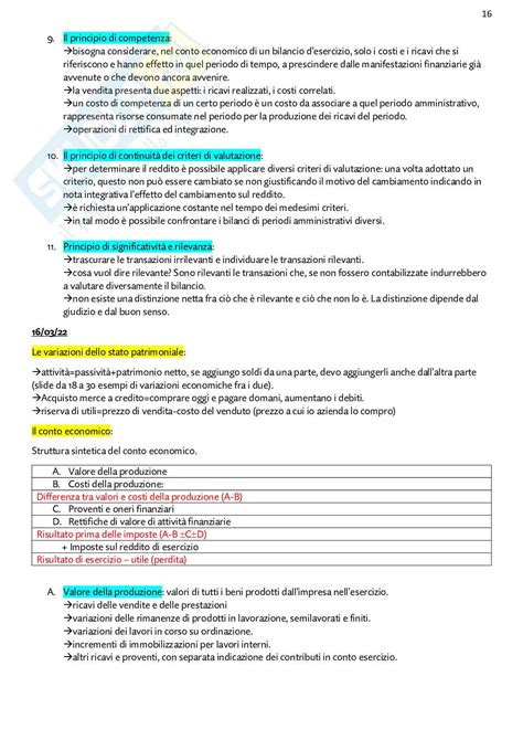 Appunti Economia Aziendale Contabilit Ed Classificazione D Imprese