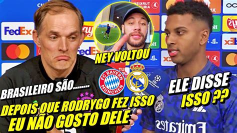 PEG0U FOG0 OLHA OQUE TECNICO DO BAYERN FALOU DE RODRYGO E VINI ANTES