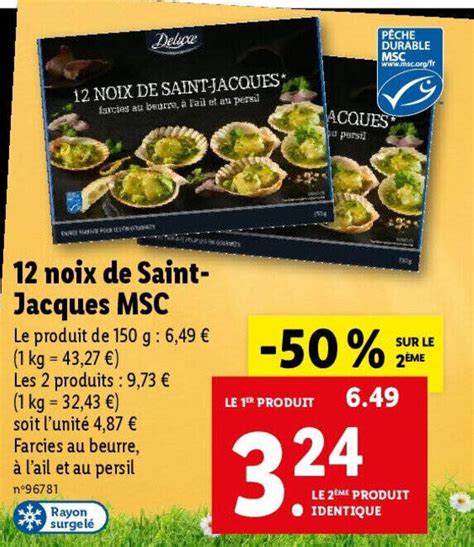 Promo 12 Noix De Saint Jacques MSC Chez Lidl