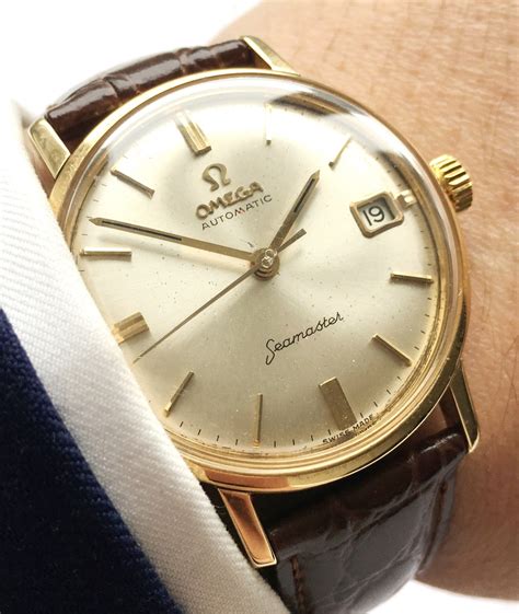 Vintage Omega Seamaster Automatic Solid Gold Date Vintage Portfolio