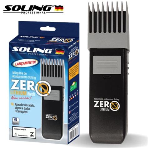 Máquina De Raspar Cabelo Zero - Maquina De Acabamento Bivolt Para Cabelo Barba Soling Zero Lithium ...