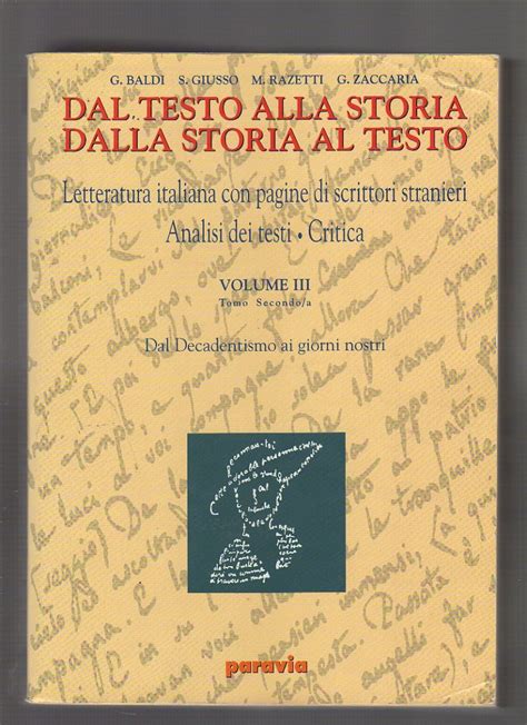 Dal Testo Alla Storia Dalla Storia Al Testo Volume 3 Tomo 2 A B