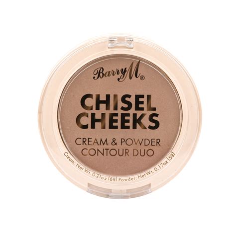 Barry M Chisel Cheeks Cream Powder Contour Duo Light Pink Panda