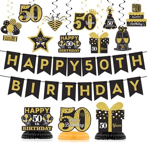 Amazon Blue Gold 60th Birthday Decorations For Men Blue Gold 60th