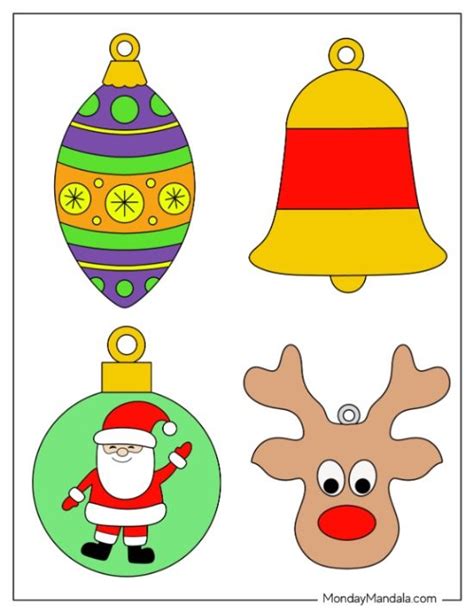 Printable Christmas Ornaments Free Pdf Templates Printable