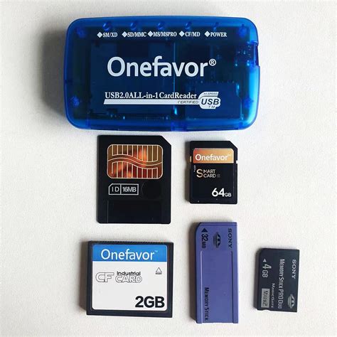 Onefavor Smartmedia Cards Reader Writer All In 1 Usb Universal Multi Card Adapter