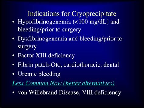 PPT - Cryoprecipitate PowerPoint Presentation - ID:6668393