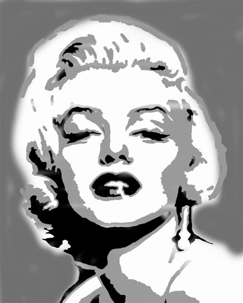 Marilyn Monroe Stencil Design