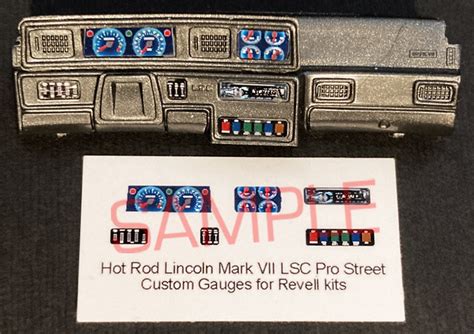 Hot Rod Lincoln Mark VII LSC Pro Street Gauge Faces For 1 25 Scale REVELL Kits Etsy