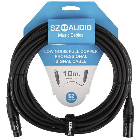 SZ-AUDIO XLRm - XLRf 10m Black — Коммутация