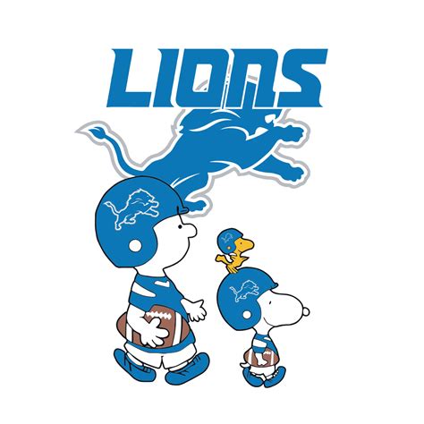 Charlie Brown Snoopy The Peanuts Detroit Lions SVG Inspire Uplift