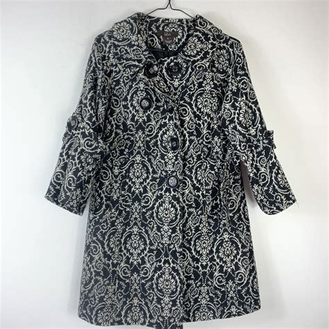 Luii Anthropologie Black & White Coat Womens Small Wo… - Gem